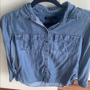 XS Petite Banana Republican Soft Denim Shirt